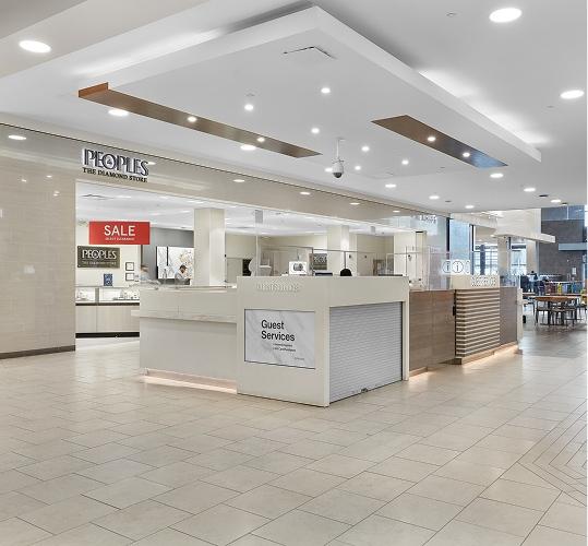Mall Guest Services desk near the Peoples jewellery store
