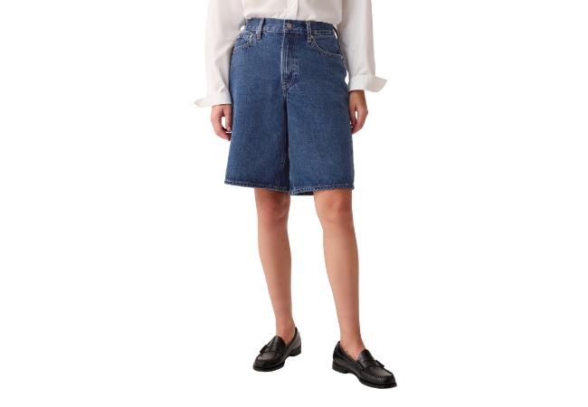 Gap 11.5" Mid Rise Longline Denim Shorts