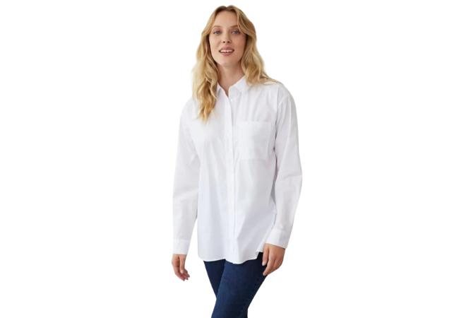 Reitmans Long-Sleeve Poplin Blouse