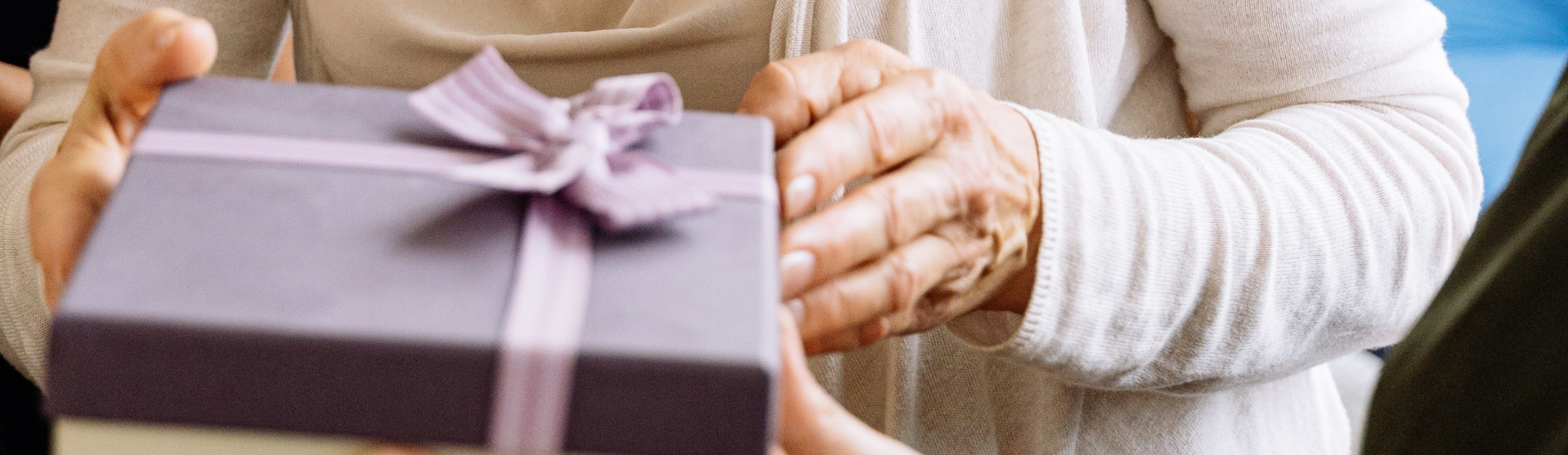 Woman holding a gift box