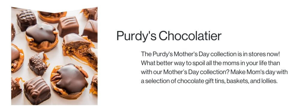 Chocolate from Purdy's Chocolate