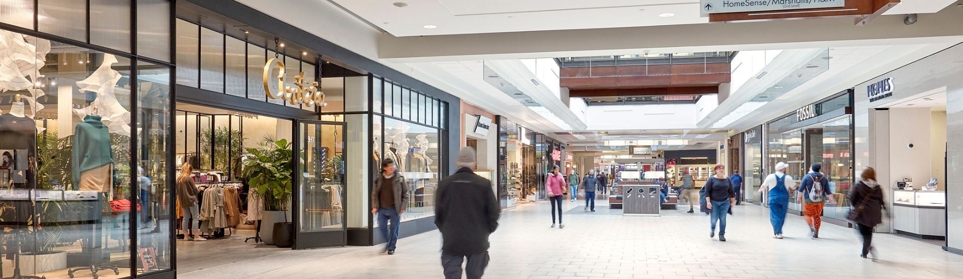 People walking through the centre