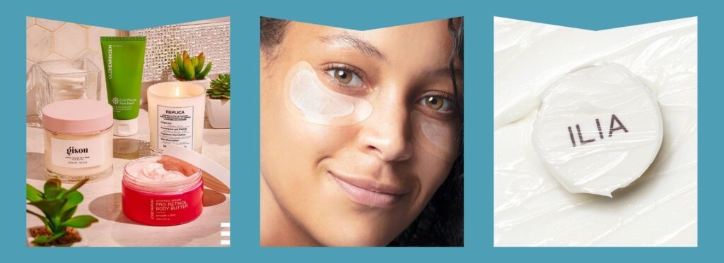 Candle & moisturizer, Under eye masks, Ilia skincare