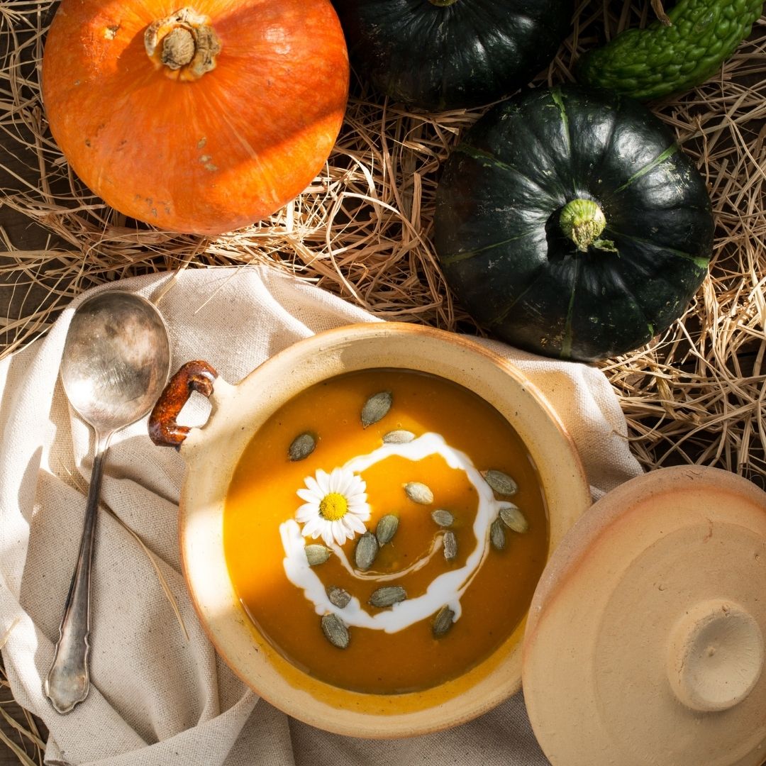 Pumpkins and pumpkin soup