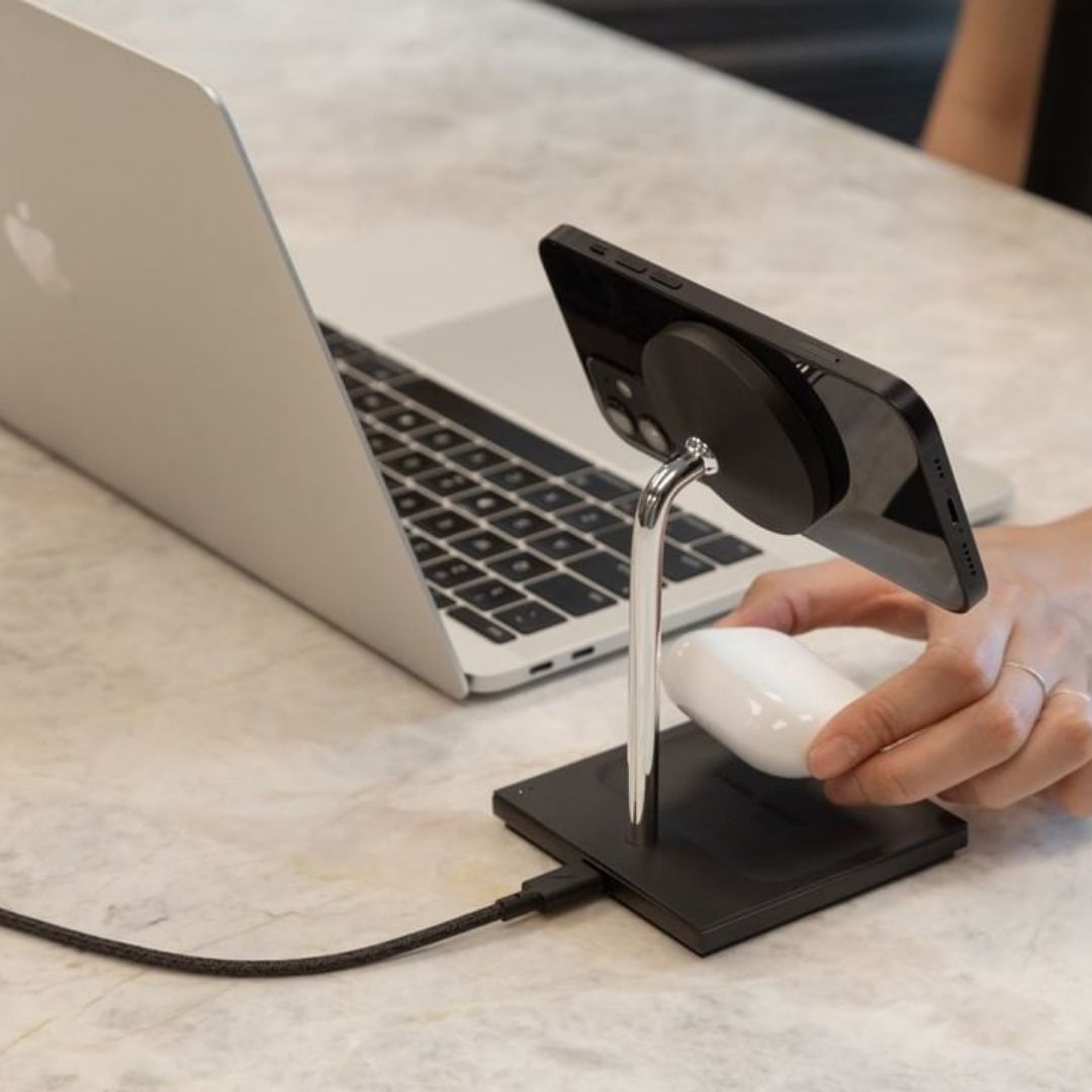 Airpods and phone stand