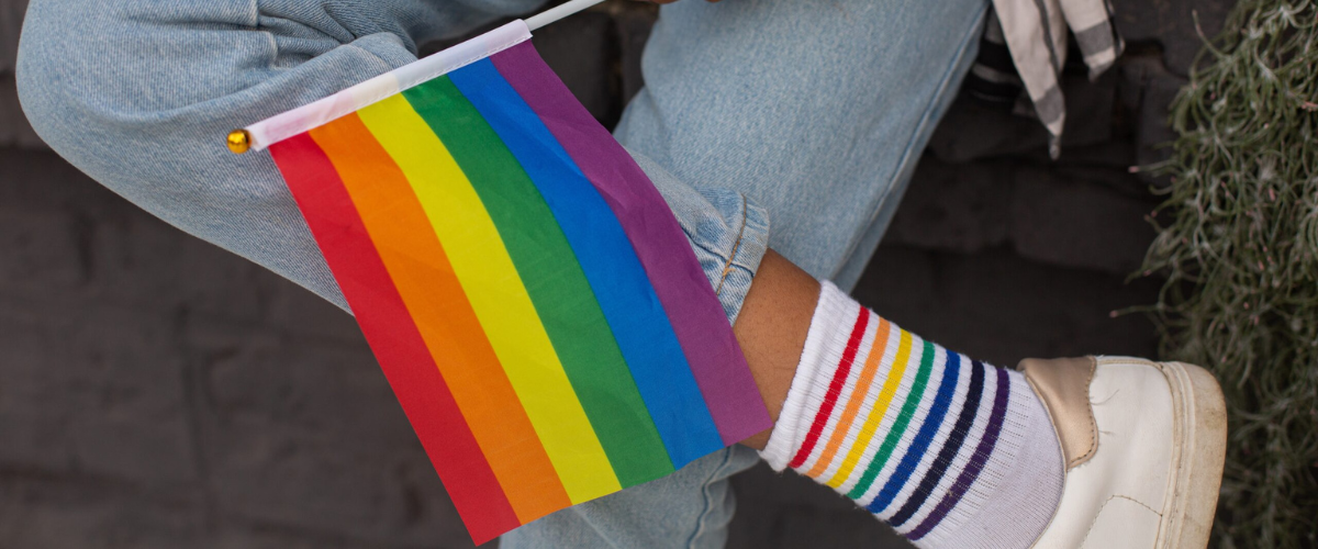 Pride flag and socks