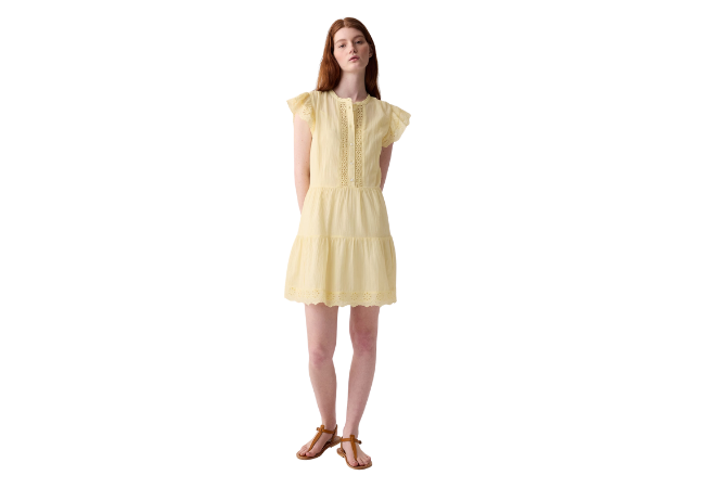 women's yellow mini dress from Gap