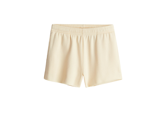 women's yellow sweat shorts from H&M