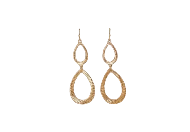 earrings with double teardrop pendants from RW&CO