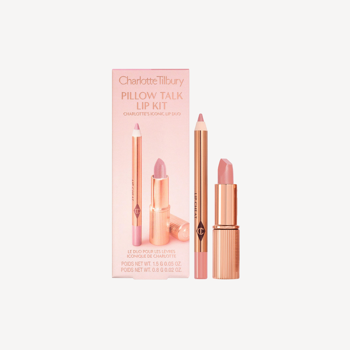 Two piece lip set with box