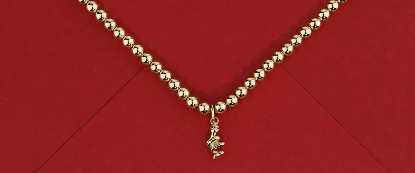 Year of the Snake Lunar New Year necklace from Michael Hill