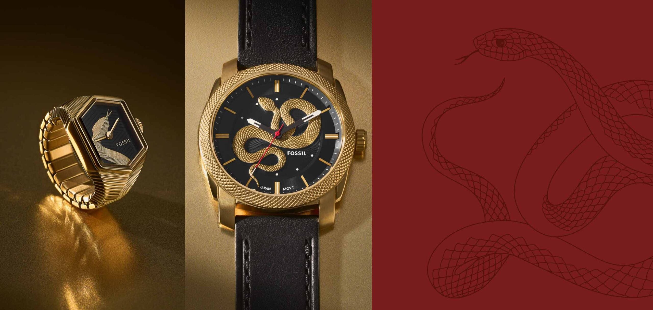 Year of the Snake Lunar New Year watch collection from Fossil